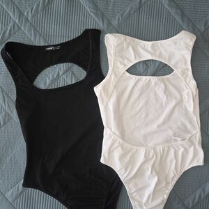 SHEIN Black and White Bodysuits